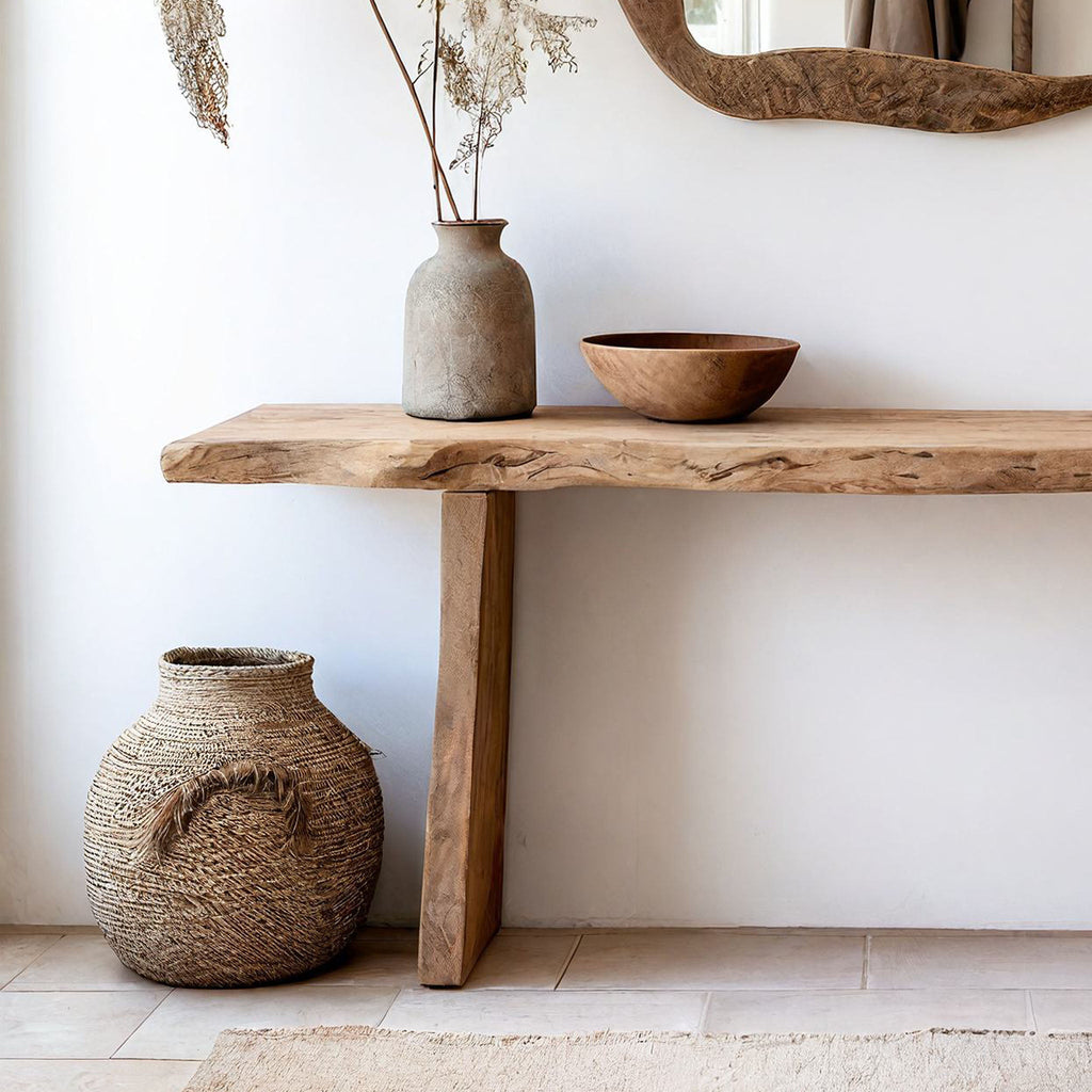 Reclaimed Wood Entryway Table Decor