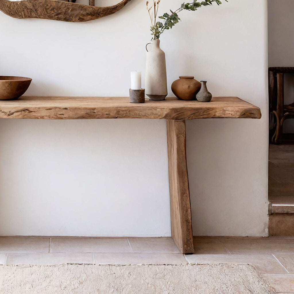 Reclaimed Wood Entryway Table Decor