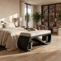 Mid Century Wooden Bench For End-of-Bed Placement