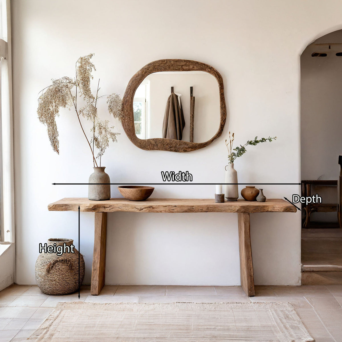 Reclaimed Wood Entryway Table Decor