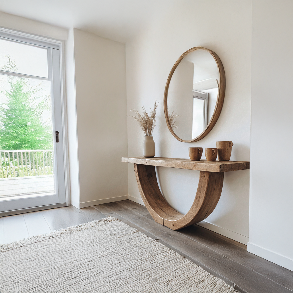 Narrow Console Table Living Edge Table Home Decor